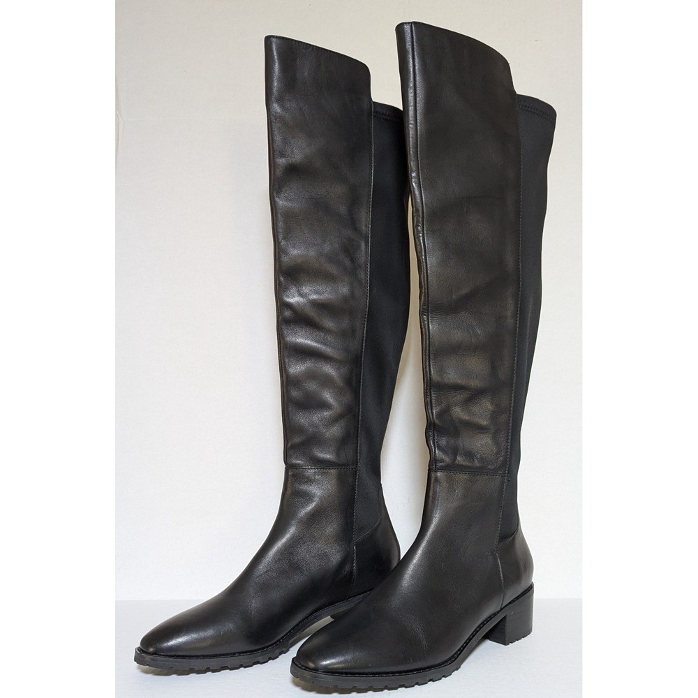 Blondo Womens Sierra Over the Knee Riding Boots 10M Black Leather Waterproof EUC